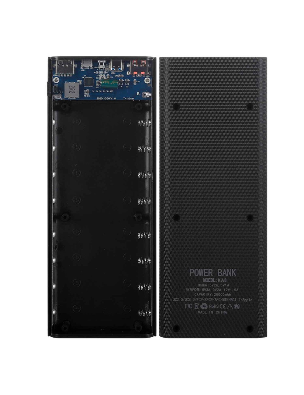Кутия за Power Bank 8x18650 с Quick Charge 22.5W USB-C - Image 7